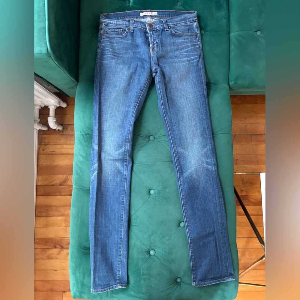 J Brand Pencil Leg Faded Blue Skinny Jeans